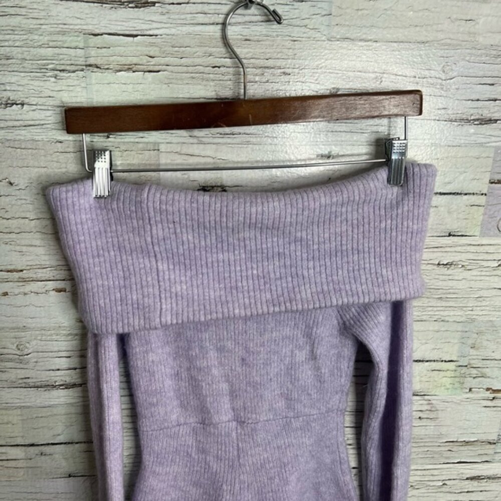 Urban Outfitters Lavender Off-Shoulder Knit Romper - Picture 8 of 9